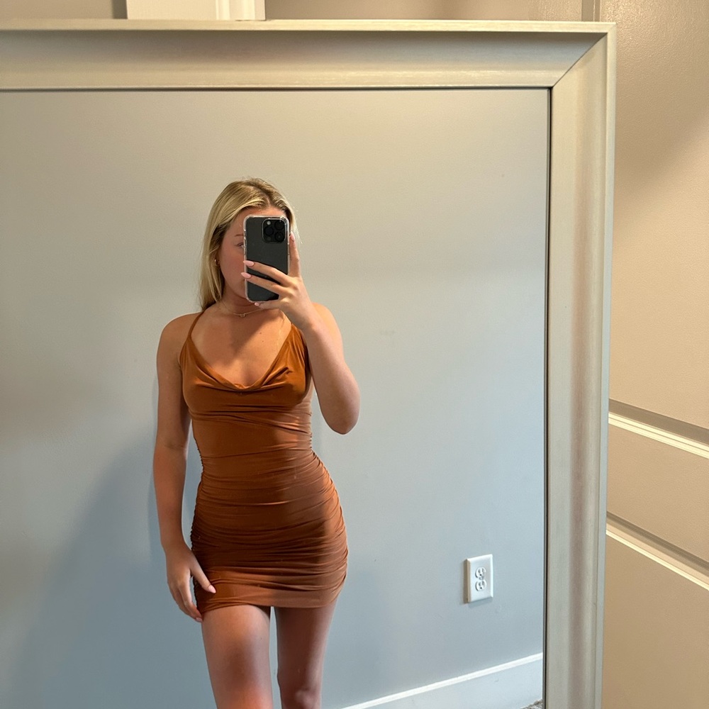 SABORA cowl neck mini dress. NWOT
